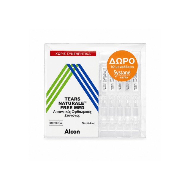 Alcon Tears Naturale Free Med Οφθαλμικές Σταγόνες σε περιέκτες μιας...
