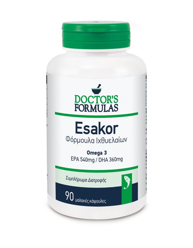 Doctors Formulas Esakor Omega 3 Φόρμουλα Ιχθυελαίων, 90 Μαλακές Κάψουλες