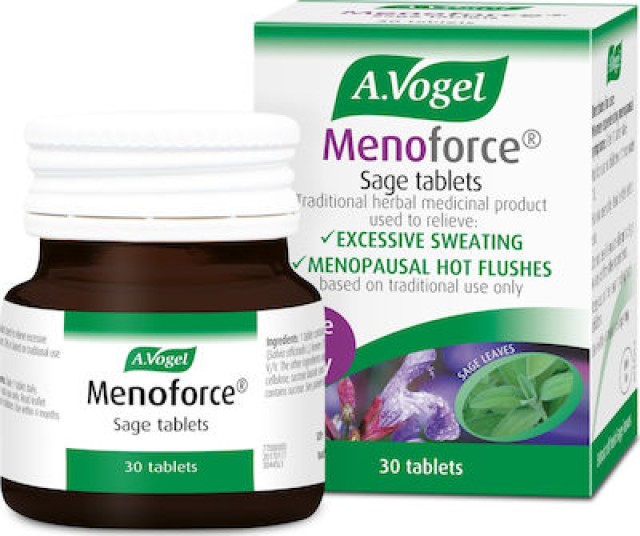 A.Vogel Menoforce Sage Ταμπλέτες Με Φρέσκο Φασκόμηλο για την Εμμηνόπαυση, 30 Κάψουλες