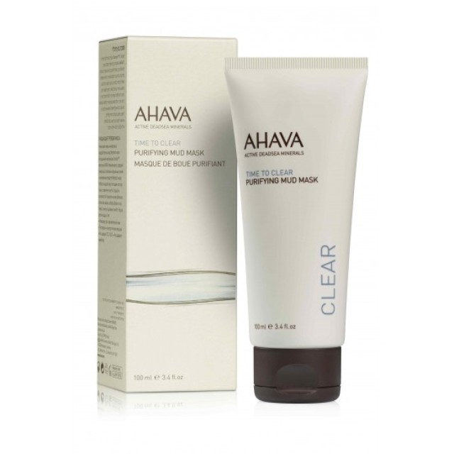 Ahava Time To Clear Purifying Mud Mask Μάσκα Προσώπου Για Βαθύ Καθαρισμό, 100ml