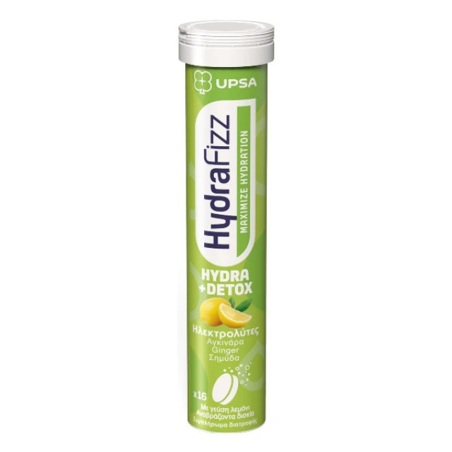 Upsa HydraFizz Hydra Detox Ηλεκτρολύτες για Ενυδάτωση και Αποτοξίνω...