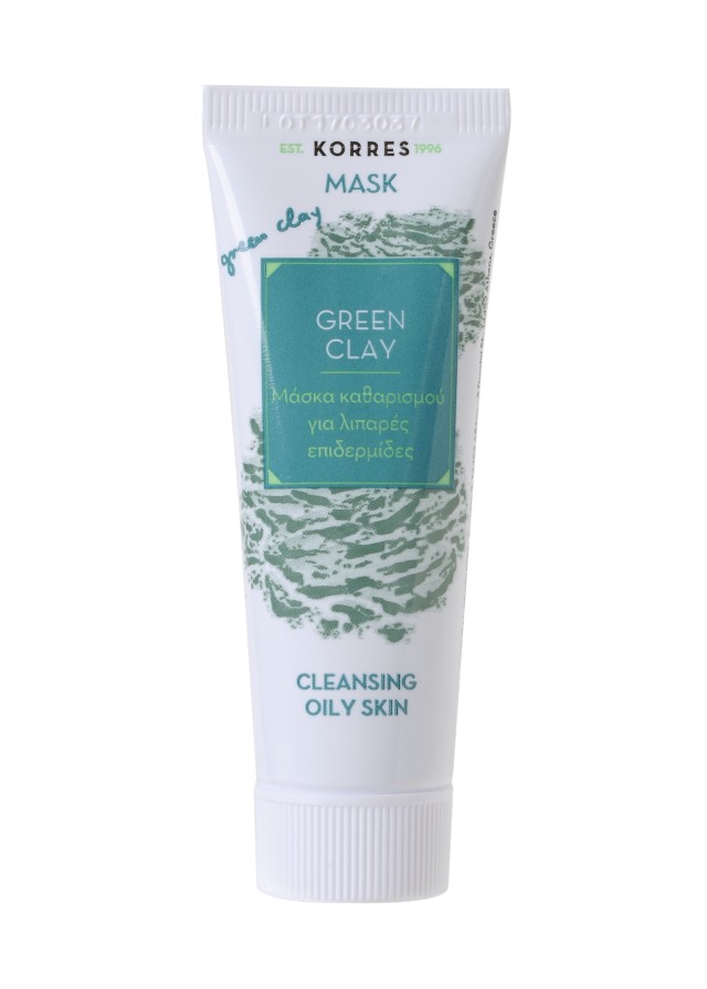 Korres Green Clay Μάσκα Βαθύ Καθαρισμού Πράσινη Άργιλος για Λιπαρές Επιδερμίδες, 18ml