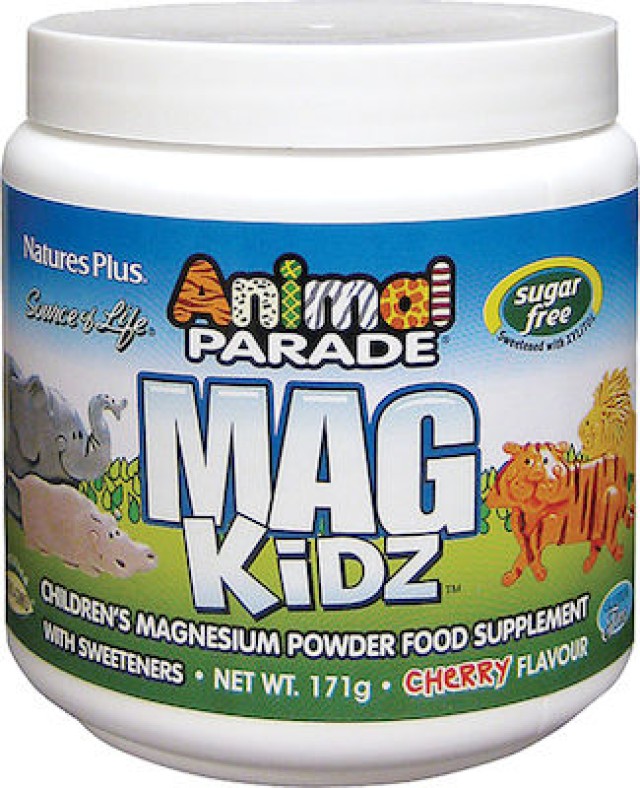 Natures Plus Animal Parade Mag Kidz Powder Cherry Flavor - Μαγνήσιο σε Σκόνη για Παιδιά, 144gr