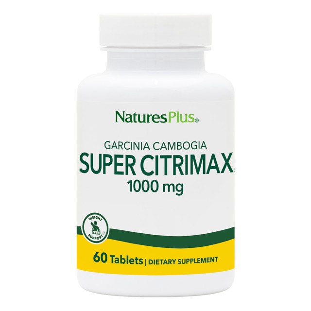 Natures Plus Citrimax 1000 mg Για την Εμπόδιση Σχηματισμού Λίπους, 60 Tαμπλέτες