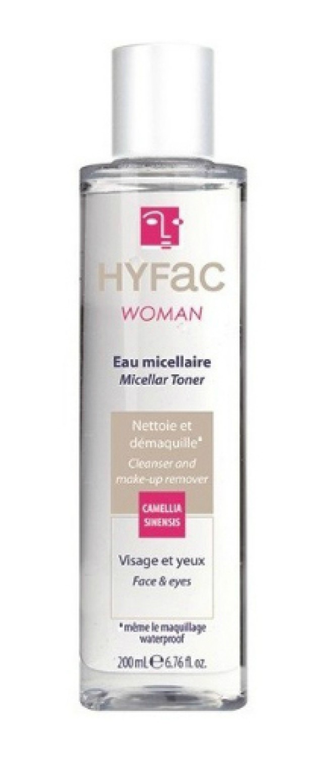 Hyfac Woman Micellar Toner Λοσιόν Ντεμακιγιάζ Προσώπου & Ματιών, 200ml