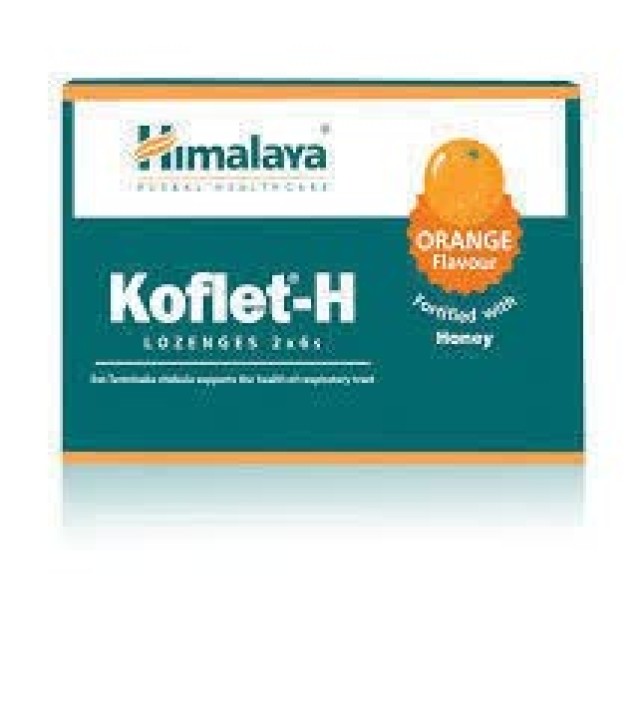Himalaya Wellness Koflet Παστίλιες με Γεύση Πορτοκάλι για το Βήχα και τον Πονόλαιμο