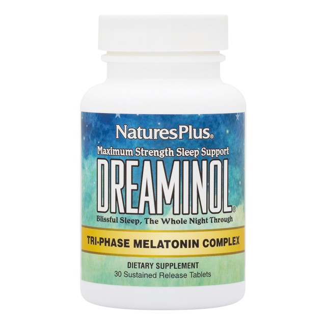 Natures Plus Dreaminol Tri-phase Melatonin Complex Για την Βελτίωση του Ύπνου, 30 Tαμπλέτες