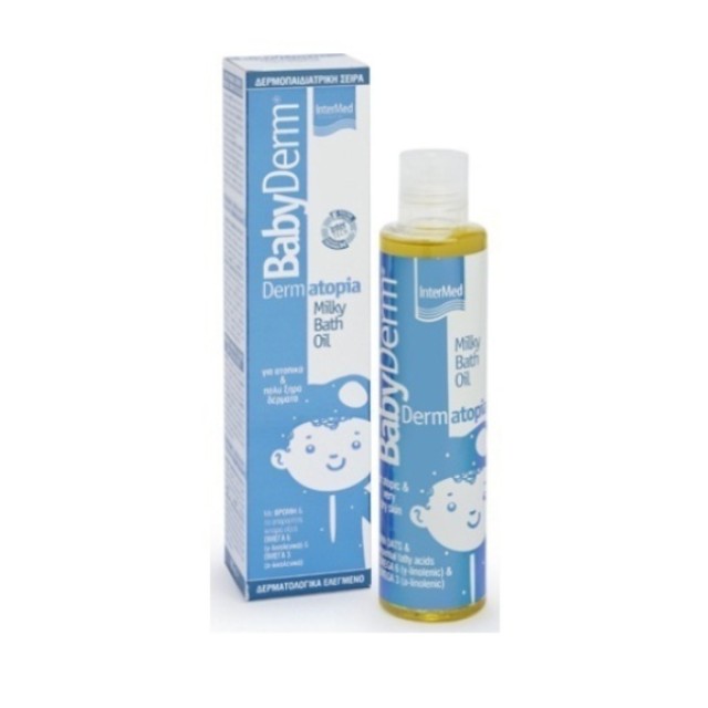 Babyderm Dermatopia Milky Bath Oil Γαλακτώδες Λάδι Μπάνιου για Ατοπ...
