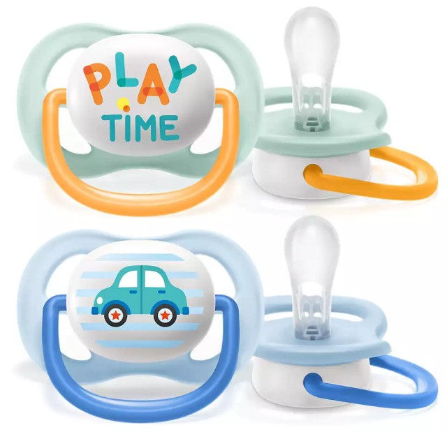 Philips Avent Πιπίλα Ultra Air, 0-6 μηνών+, Blue Car 2 τμχ