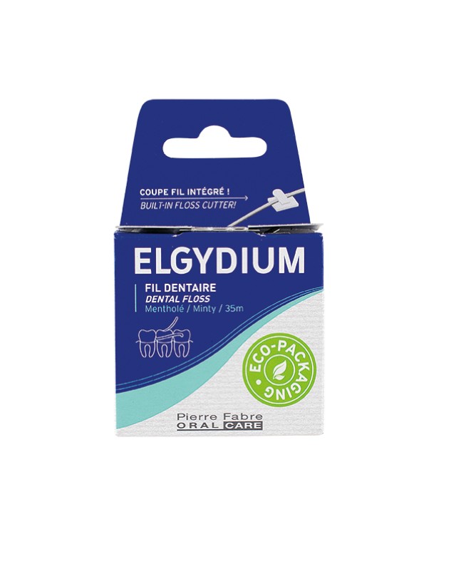 Elgydium Eco Friendly Οδοντικό Νήμα Λεπτό Κηρωμένο Φιλικό προς το Περιβάλλον 35m