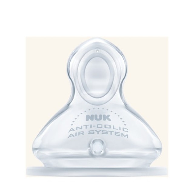 Nuk First Choice+ Θηλή από Σιλικόνη Μεσαίας Ροής με Βαλβίδα 0-6 Μηνών 1 Τεμάχιο