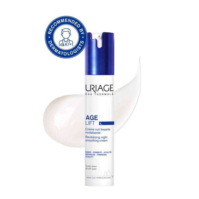 Uriage Age Lift Revitalizing Night Smoothing Cream, Αντιγηραντική Κρέμα Νύχτας, 40ml