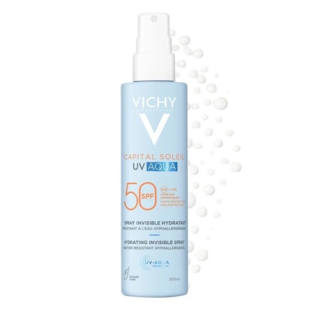 Vichy Capital Soleil UV Aqua Sunscreen Spray SPF50 Αντηλιακό Σπρέι ...