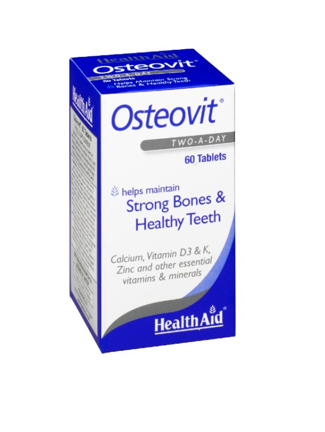 Health Aid Osteovit Συμπλήρωμα Διατροφής με Ασβέστιο, Βιταμίνες & Μέταλλα για Υγιή Οστά, 60 Ταμπλέτες