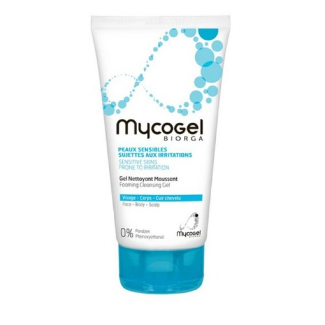 Mycogel Gel Nettoyant Ήπιο Aντισηπτικό Gel Kαθαρισμού Προσώπου-Σώματος & Τριχωτού Κεφαλής Για Ερεθισμένες Επιδερμίδες, 150ml