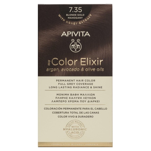 Apivita My Color Elixir 7.35 Ξανθό Μελί Μαονί