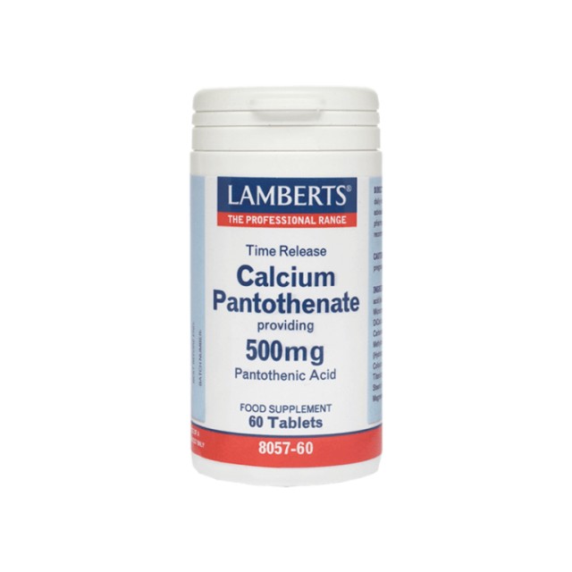 Lamberts Calcium Pantothenate B5 500mg Συμπλήρωμα Διατροφής Για Υγιές Ανοσοποιητικό Σύστημα 60 Ταμπλέτες