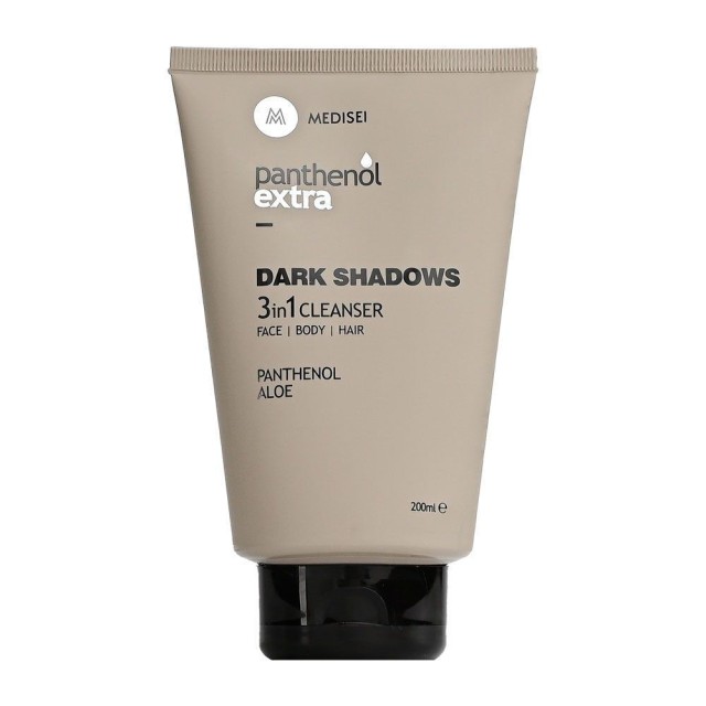 Panthenol Extra Dark Shadows 3 in 1 Cleanser Ανδρικό Αφρόλουτρο & Σαμπουάν, 200ml