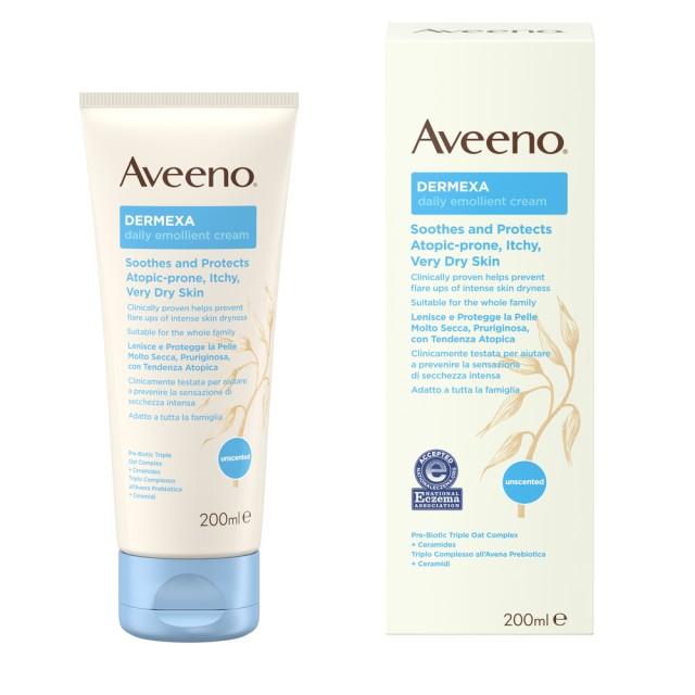 Aveeno® Dermexa Daily Emollient Cream Ενυδατική Κρέμα Σώματος, 200ml