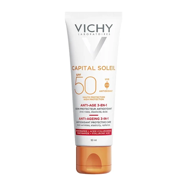 Vichy Capital Soleil Anti-Ageing SPF50 Sunscreen Anti-Aging Cream...