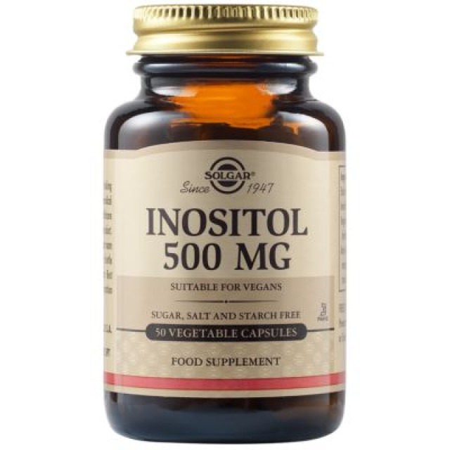 Solgar Inositol 500mg Συμπλήρωμα Διατροφής με Ινοσιτόλη, 50 Φυτικές Κάψουλες