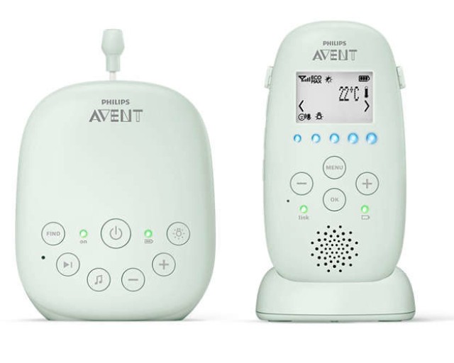 Avent Philips Συσκευή Παρακολούθησης Μωρού Με Ψηφιακή Οθόνη, Μέτρηση Θερμοκρασίας και Ήχο