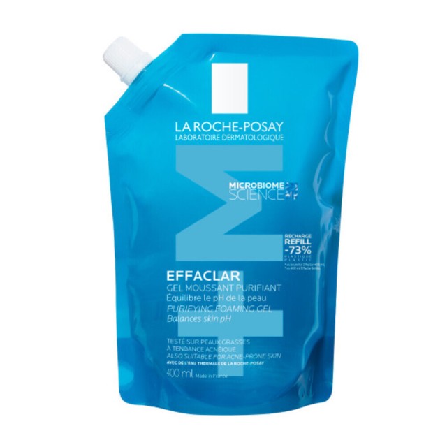 La Roche-Posay Effaclar Purifying Foaming Gel +Μ Refill Gel Καθαρισμού για Λιπαρό Δέρμα με Τάση Ακμής, 400ml