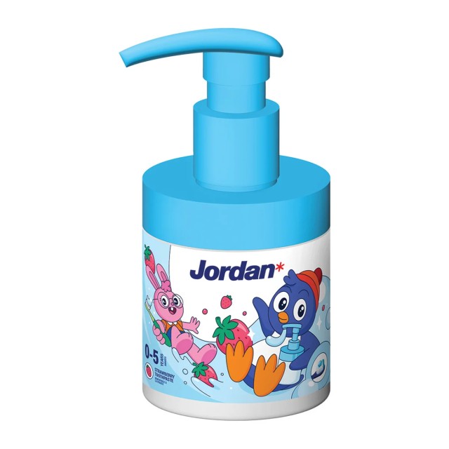 Jordan Kids 0-5 Mild Strawberry Flavour Toothpaste Pump Παιδική Οδο...