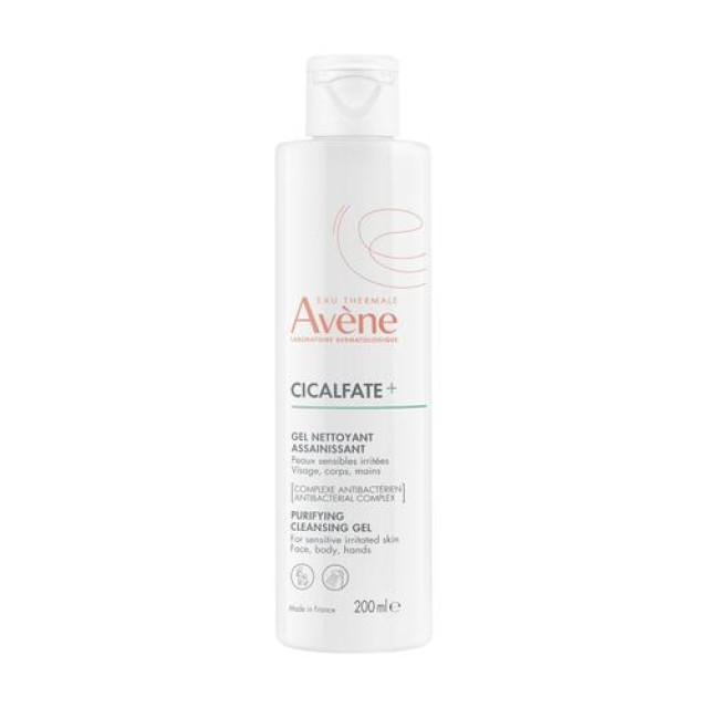 Avene Cicalfate+ Εξυγιαντικό Τζελ Καθαρισμού για Ευαίσθητο & Ερεθισμένο Δέρμα, 200ml