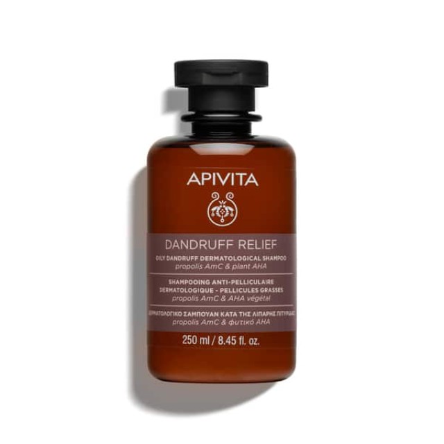 Apivita Dandruff Relief Δερματολογικό Σαμπουάν κατά της Λιπαρής Πιτ...