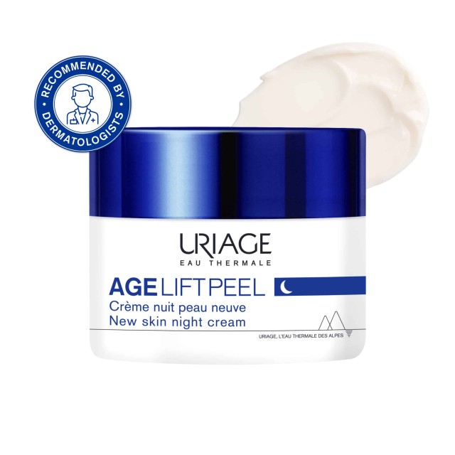 Uriage Age Lift Peel Κρέμα Προσώπου Νυκτός με Υαλουρονικό Οξύ για Αντιγήρανση & Ατέλειες, 50ml
