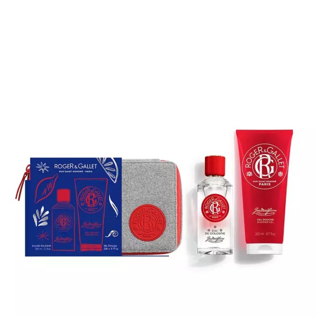 Roger & Gallet Jean Marie Farina XMAS PROMO Eau de Cologne 100ml & Gel Douche 200ml + Νεσεσέρ