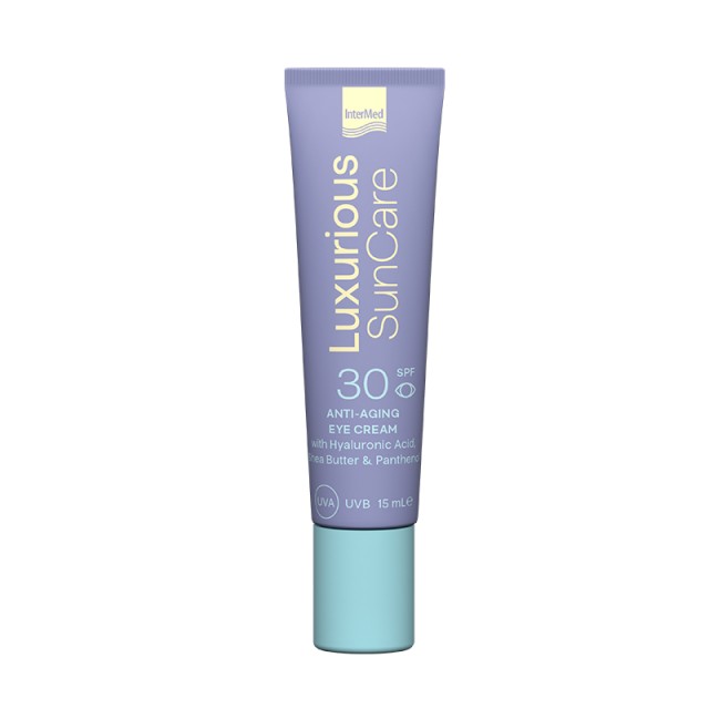 Luxurious Sun Care Anti-Αgeing Sunscreen Eye Cream SPF30 Αντηλιακή Αντιγηραντική Κρέμα Ματιών, 15ml