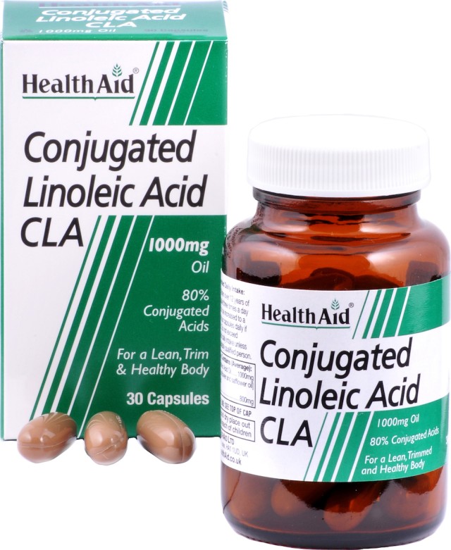 Health Aid CLA Conjugated Linoleic Acid  Συμπλήρωμα Διατροφής για την Απώλεια Βάρους 1000mg, 30caps