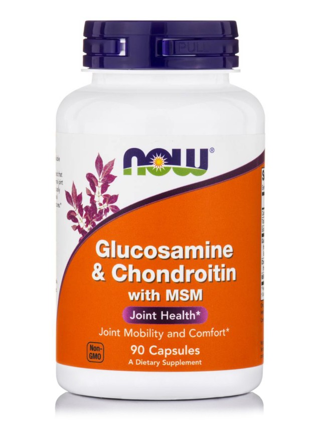 Now Foods Glucosamine & Chondroitin with MSM Συμπλήρωμα Διατροφής για τις Αρθρώσεις, 90 Κάψουλες