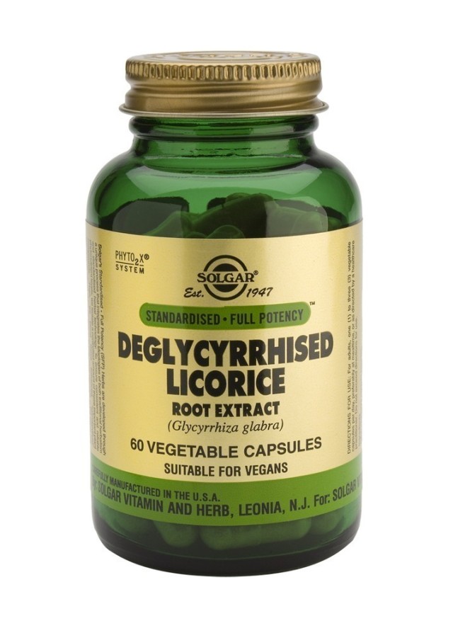 Solgar Licorice Root Extract Συμπλήρωμα διατροφής, 60 caps