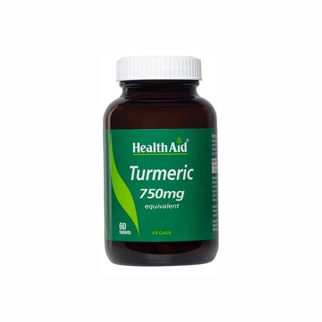 Health Aid Turmeric 750mg Dietary Supplement with Curcumin, Potent...