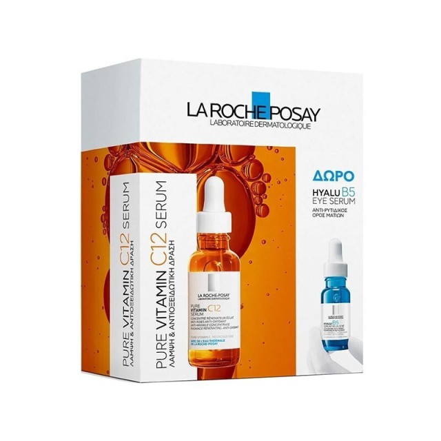 La Roche Posay Promo Pure Vitamin C12 Serum Λάμψης 30ml + Δώρο Hyalu B5 Eye Serum Αντιρυτιδικός Ορός Ματιών 5 ml