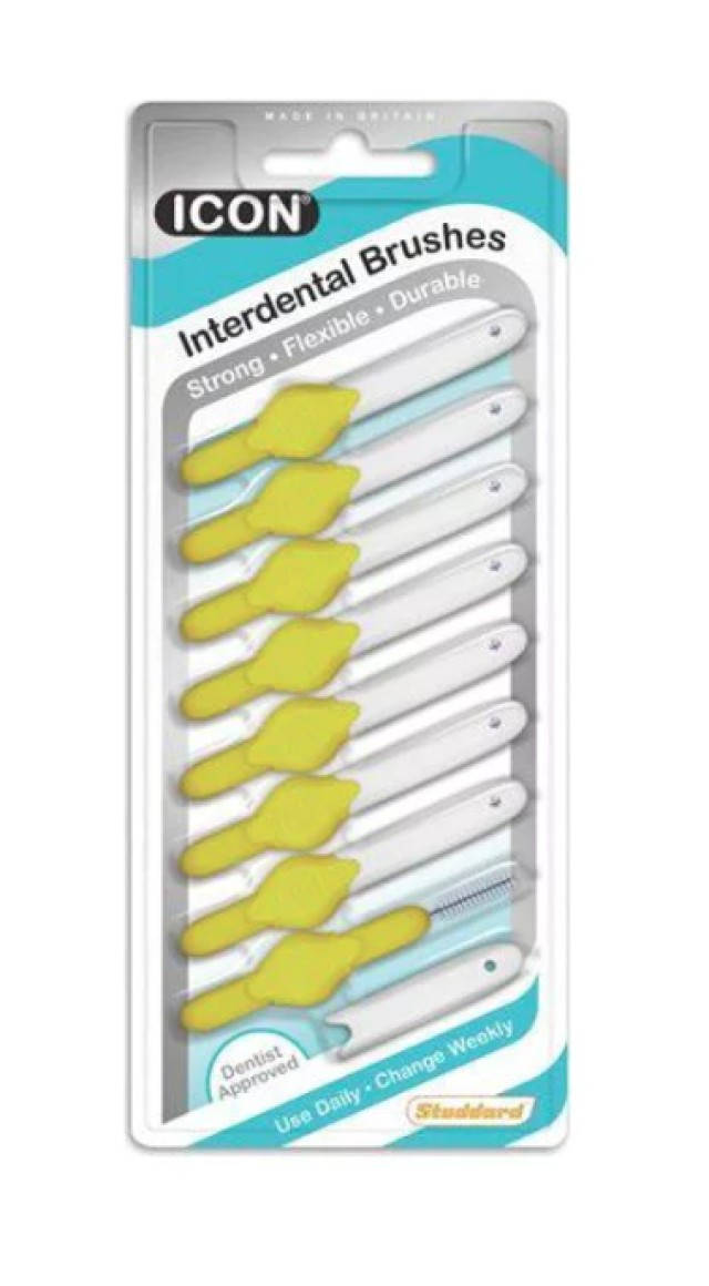 Stoddard Dental Icon Μεσοδόντια Βουρτσάκια 0.7mm σε χρώμα Κίτρινο, 8τμχ