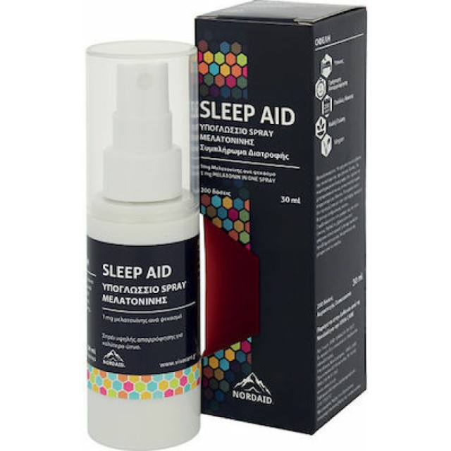 Nordaid Sleep Aid Oral Spray Συμπλήρωμα Μελατονίνης Για Τον Ύπνο, 30ml