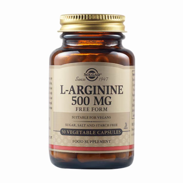 Solgar L-Arginine 500mg Συμπλήρωμα Διατροφής με Αμινοξύ Αργινίνης, ...