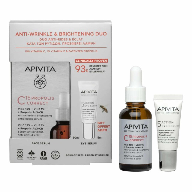 Apivita Promo Anti-Wrinkle & Brightening Duo με Apivita Bee Tech Co...