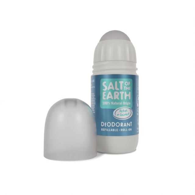 Salt of the Earth Vegan Refillable Roll-On Deodorant Ocean & Coconut Αποσμητικό Επαναγεμιζόμενο, 75ml