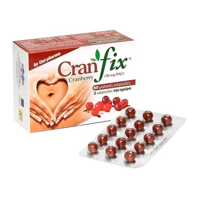 Uni-Pharma Cran Fix Cranberry, 60 Μαλακές Κάψουλες