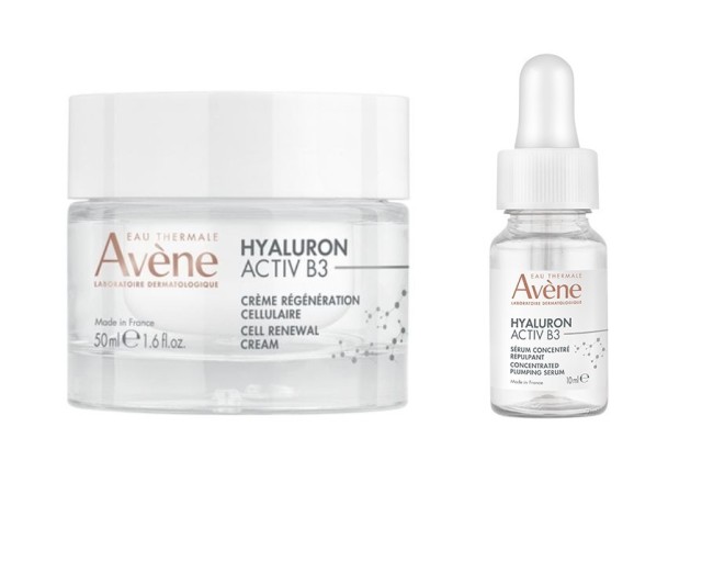 Avene Promo Hyaluron Activ B3 Πλούσια Κρέμα Κυτταρικής Αναγέννησης, 50ml + Hyaluron Activ B3 Ορός Προσώπου, 10ml, 1σετ