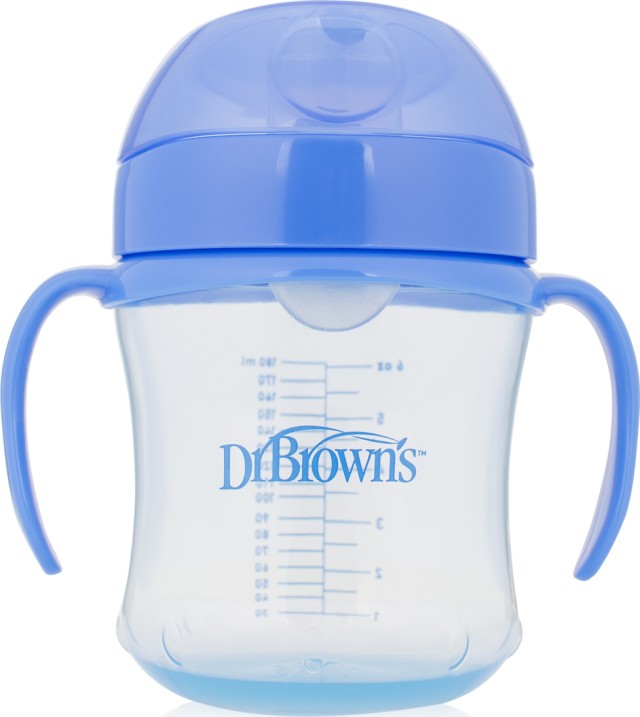 Dr. Browns Κύπελλο Με Μαλακό Στόμιο, Καπάκι και Λαβές, 180ml
