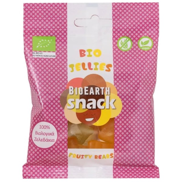 Bioearth Snack Bio Jellies Fruity Bears Βιολογικά Ζελεδάκια Αρκουδά...