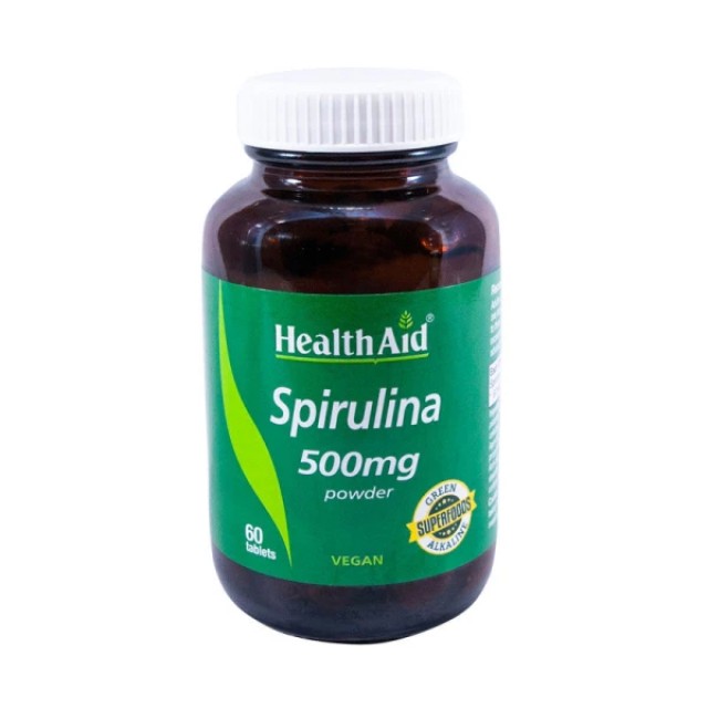 Health Aid Spirulina 500mg Συμπλήρωμα Διατροφής με Σπιρουλίνα για Ε...