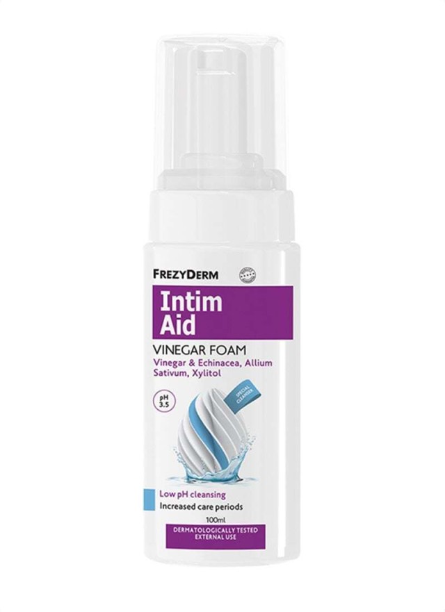 Frezyderm Intim Aid Vinegar Foam Ειδικός Αφρός Καθαρισμού Ευαίσθητης Περιοχής, 100ml