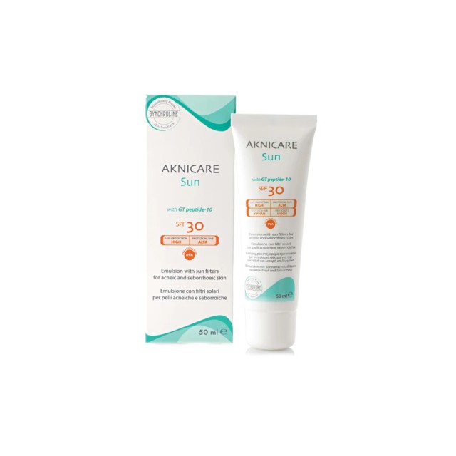 Synchroline Aknicare Sun SPF30 Αντηλιακή Λεπτόρρευστη Κρέμα Προσώπο...